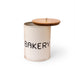 Metal Canister Storage Jar Barrel with Wooden Lid - WoodenTwist