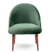 Velvet Dining Chair In Green Color - WoodenTwist