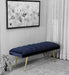 Stylish & Classy bench in blue color with velvet touch - WoodenTwist