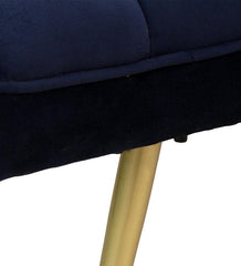 Stylish & Classy bench in blue color with velvet touch - WoodenTwist