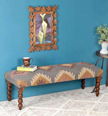 Wooden Handmade Stylish & Classy Bench In (Multicolor) - WoodenTwist