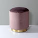 Velvet metal pouf in pink color - WoodenTwist