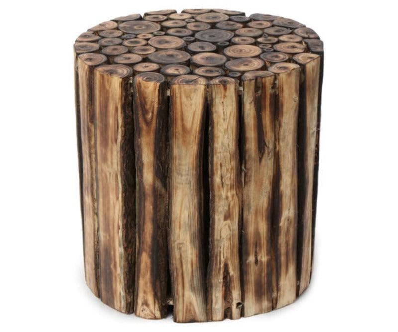 wooden round coffee table