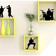 Square Nesting Wooden Floating Wall Shelves Set of 3 - WoodenTwist