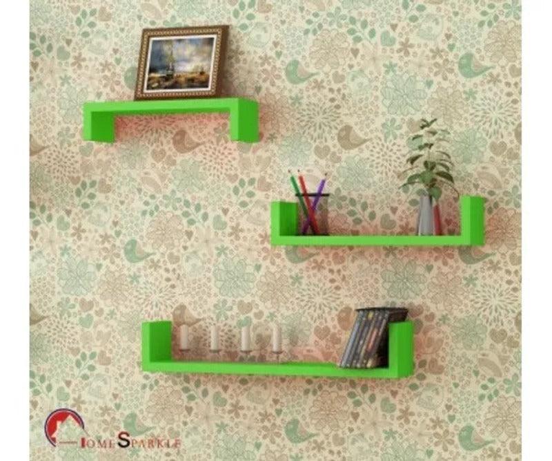 Wooden Handicraft Wall Decor Designer Wall Shelf Pack of 3 - WoodenTwist