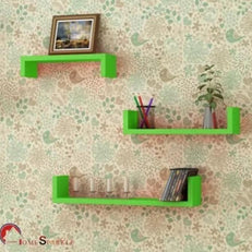 Wooden Handicraft Wall Decor Designer Wall Shelf Pack of 3 - WoodenTwist