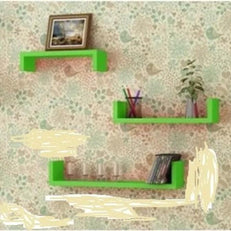 Wooden Handicraft Wall Decor Designer Wall Shelf Pack of 3 - WoodenTwist