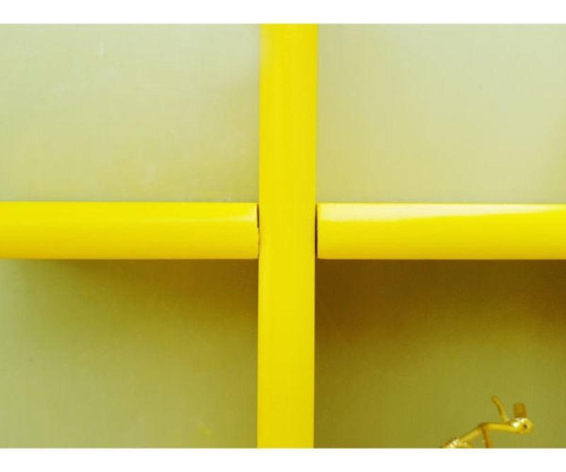 Criss Cross Floating Wall Shelf in a small apartment room
