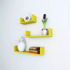 Wooden Handicraft Wall Decor Designer Wall Shelf Pack of 3 - WoodenTwist