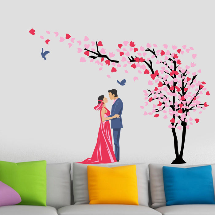 Valentine's Day Special Beautiful Couple Wall Sticker - WoodenTwist