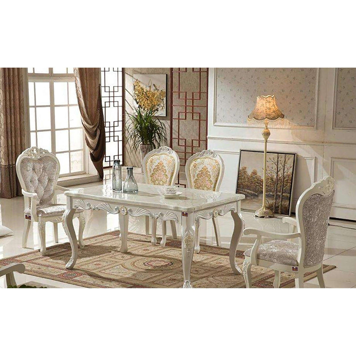 Glorious Royal Hand Carved Dining Table Set