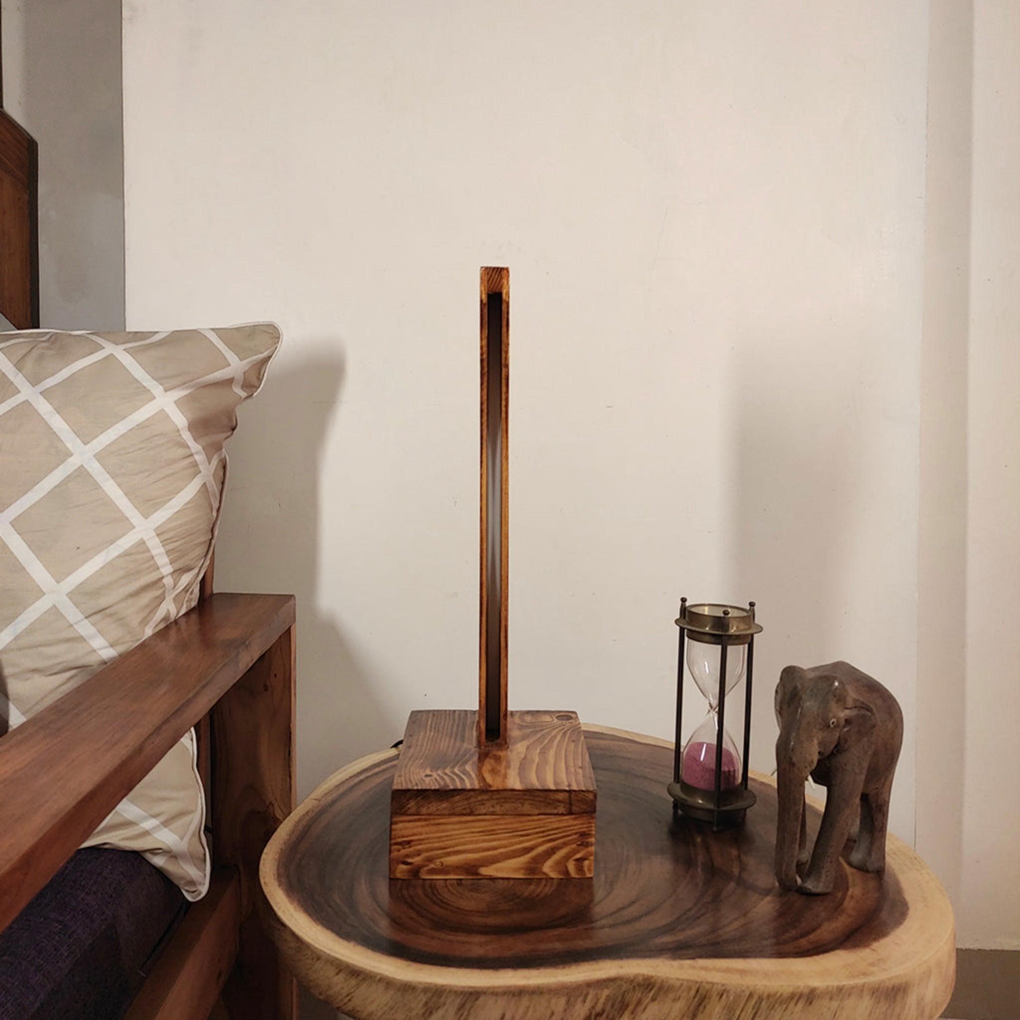 Arc Brown Wooden LED Table Lamp - WoodenTwist