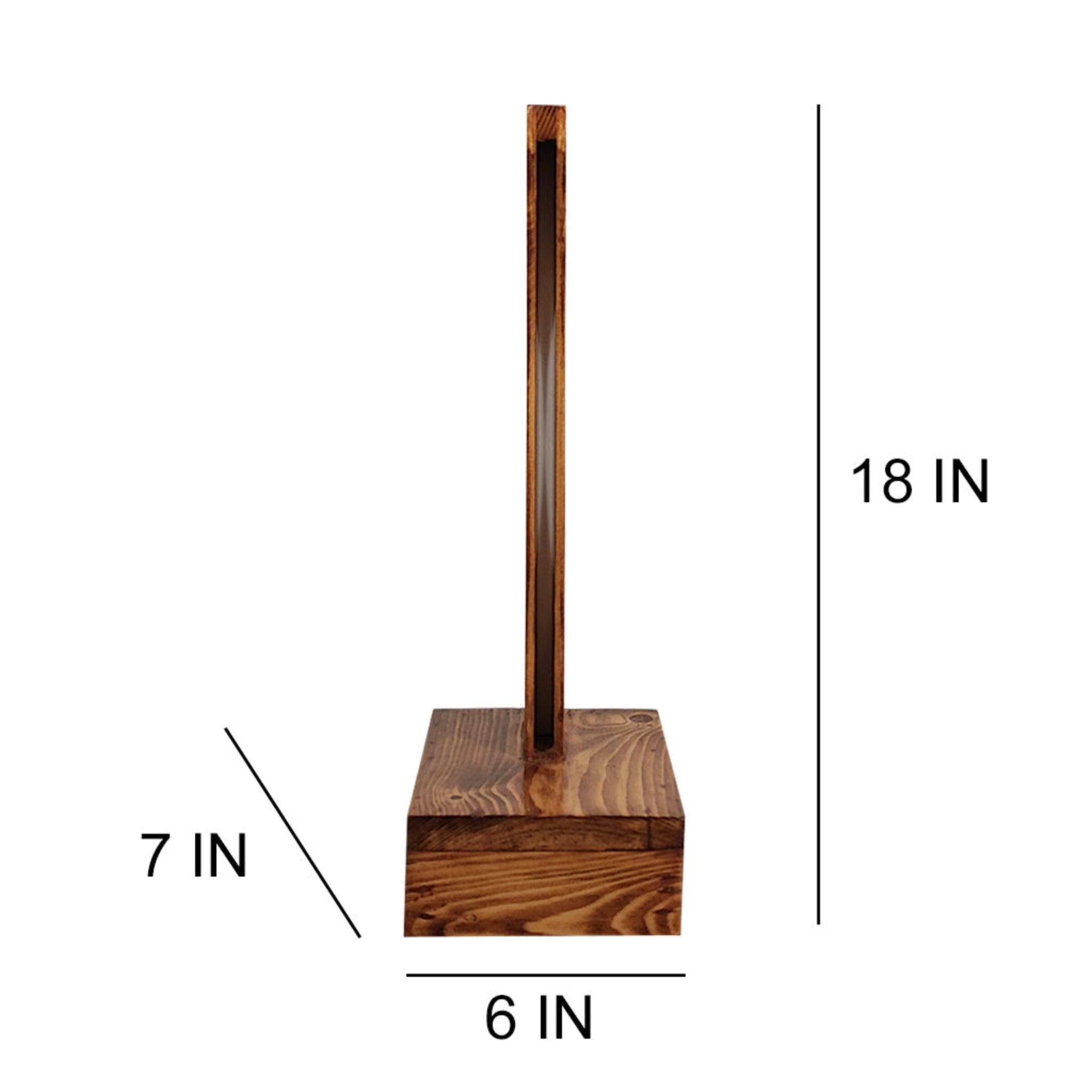 Arc Brown Wooden LED Table Lamp - WoodenTwist