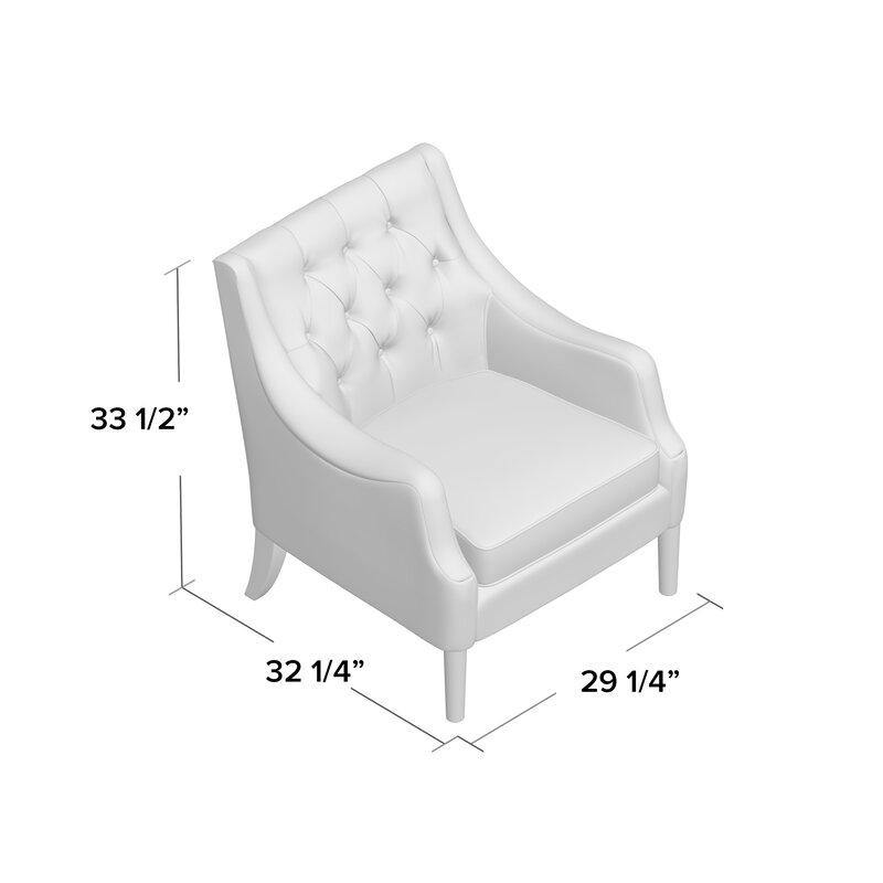 Vinger Tufted Fine Wingback Chair - WoodenTwist