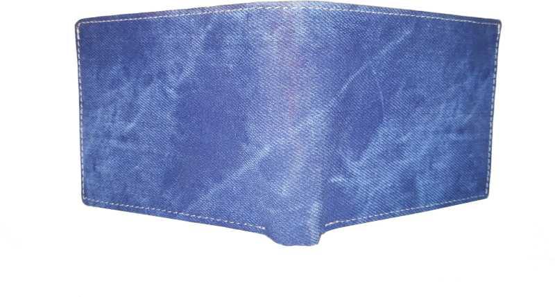 Men Blue Artificial Leather Wallet (3 Card Slots) - WoodenTwist