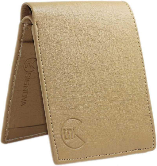 Men Beige Artificial Leather Wallet (5 Card Slots) - WoodenTwist