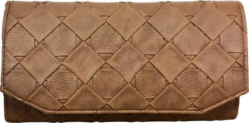 Women Beige Artificial Leather Wallet (10 Card Slots) - WoodenTwist