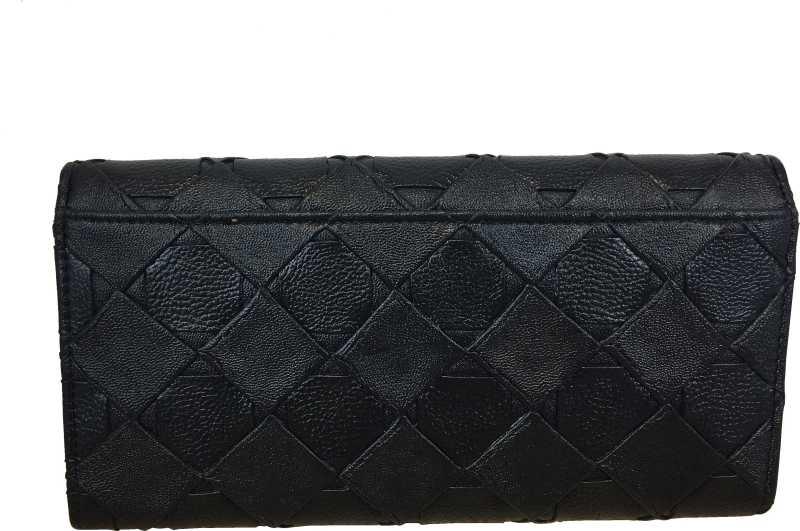 Women Black Artificial Leather Wallet (10 Card Slots) - WoodenTwist
