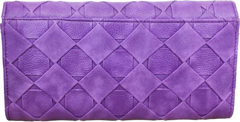 Women Purple Artificial Leather Wallet (10 Card Slots) - WoodenTwist