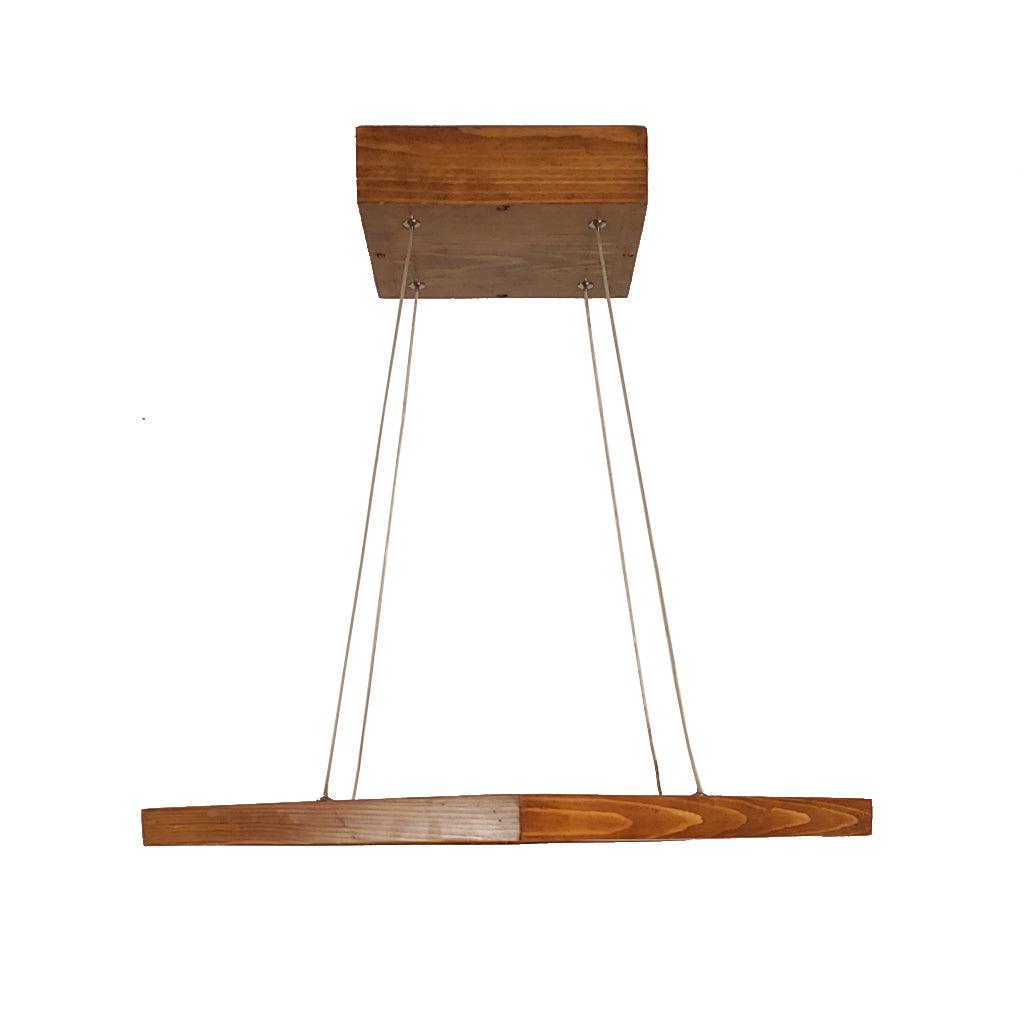 Atrium Triangular Brown LED Hanging Lamp - WoodenTwist