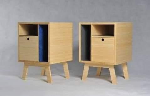 Wooden Handmade Simple Bedside Table (Set of 2) - WoodenTwist