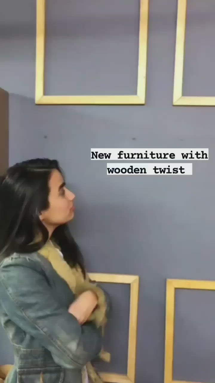 Square Metallic Twist Wooden Wall Shelf in Golden, product video