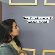 Square Metallic Twist Wooden Wall Shelf in Golden, product video