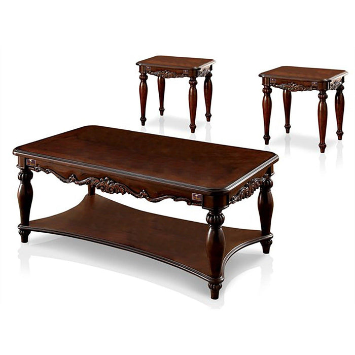 Wooden Hand Carved Royal Decor Coffee Table Set (Sheesham Wood) - WoodenTwist