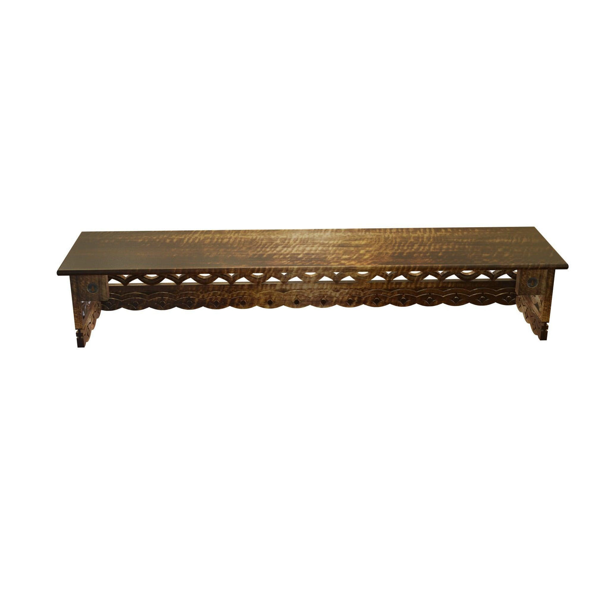 Onlineshoppee Wooden Fancy Hand Carved Wall Shelf with Jali Work - WoodenTwist