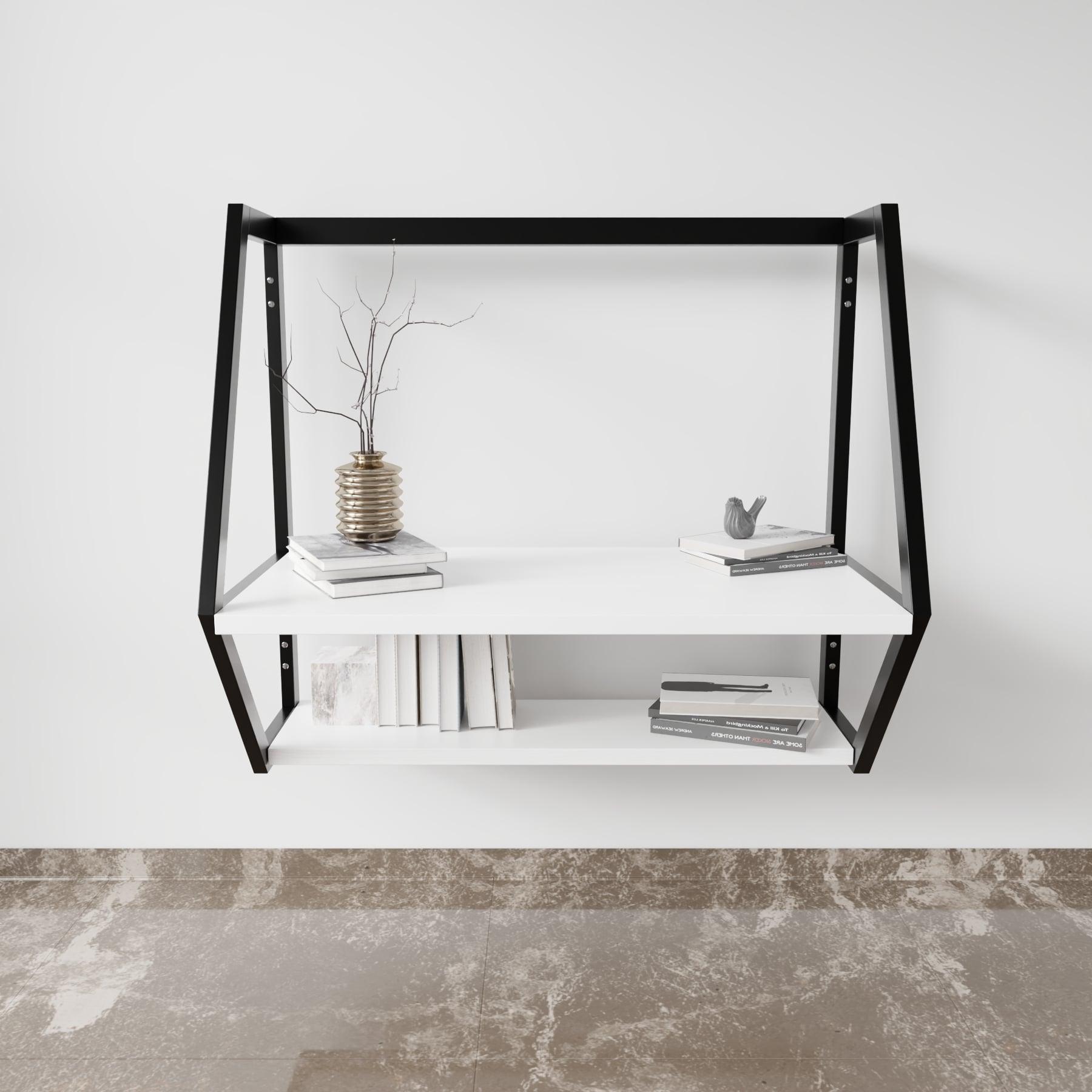 BERLIN Wall Mounted Desk In Beige finish - WoodenTwist