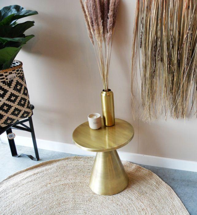 Brass Antique Side Table (Golden) - WoodenTwist