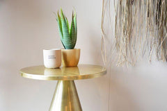 Brass Antique Side Table (Golden) - WoodenTwist