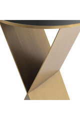 Fem side and End Tables brass antique finish - WoodenTwist