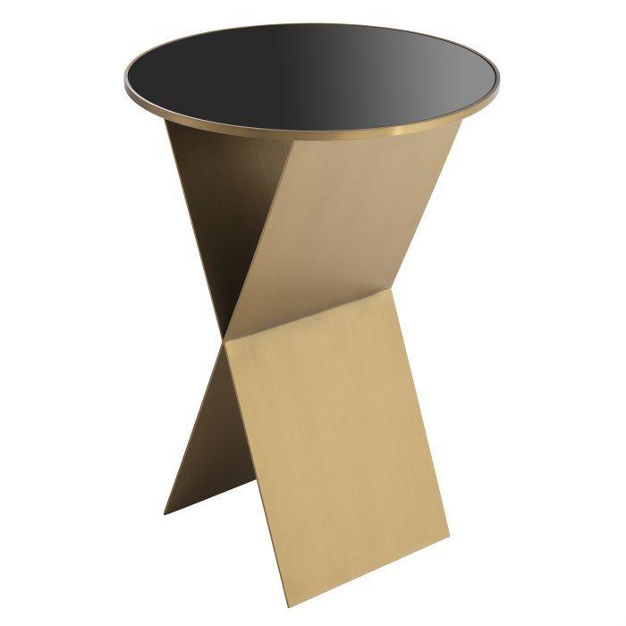 Fem side and End Tables brass antique finish - WoodenTwist