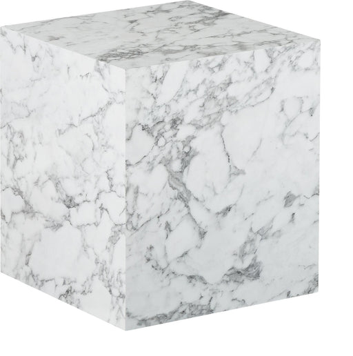 Erico End Table in white Marble Finish - WoodenTwist