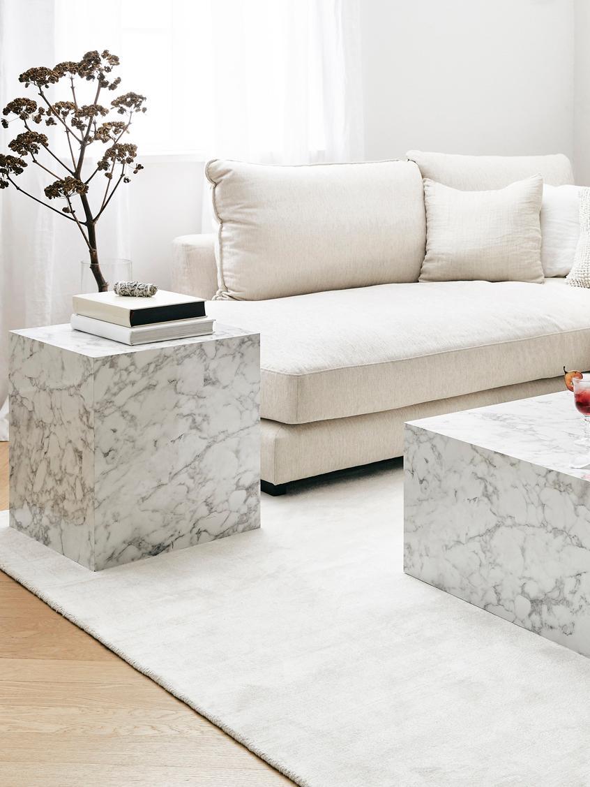 Erico End Table in white Marble Finish - WoodenTwist