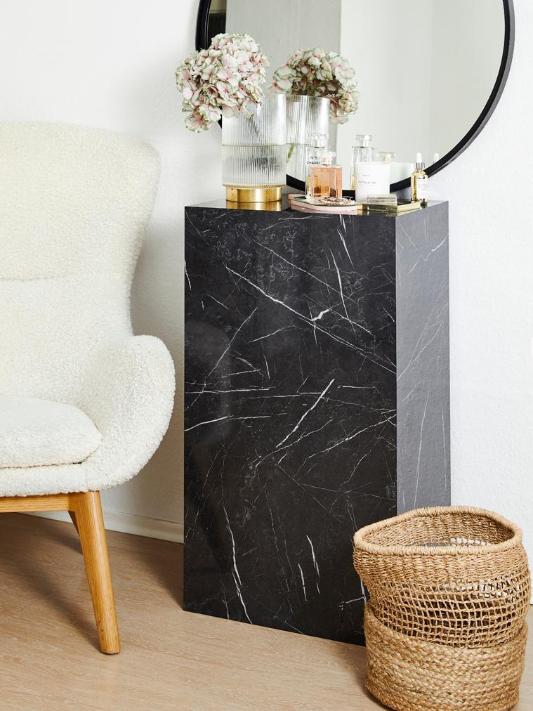 Nervo Coffee Table in Shiny Black Marble Colour - WoodenTwist