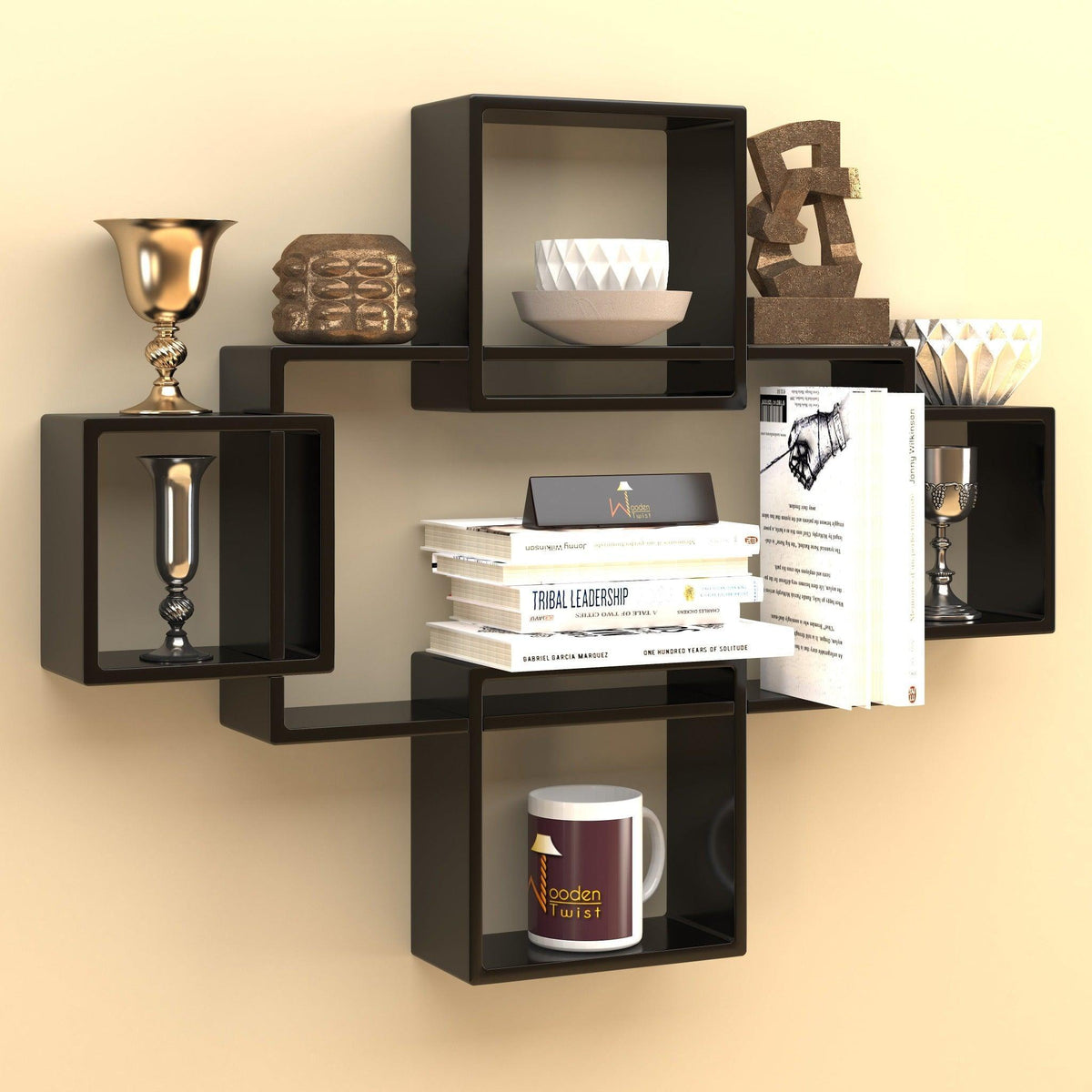 Intersecting Decorative Wall Shelves