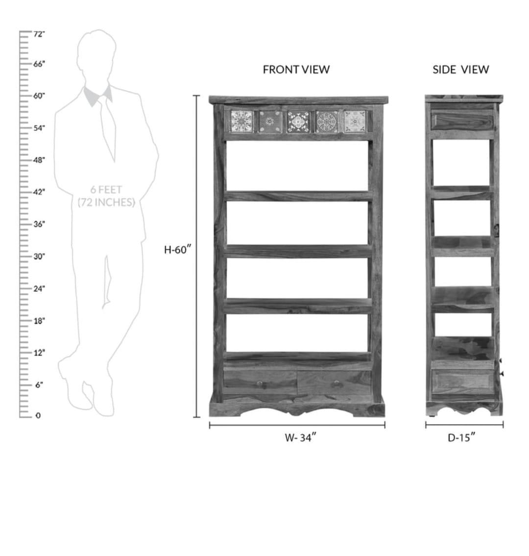 Book Shelf (Tile) - WoodenTwist