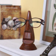 Wooden Nose Shaped Spectacle Holder Specs Stand For Office Desktop/Tabletop - WoodenTwist