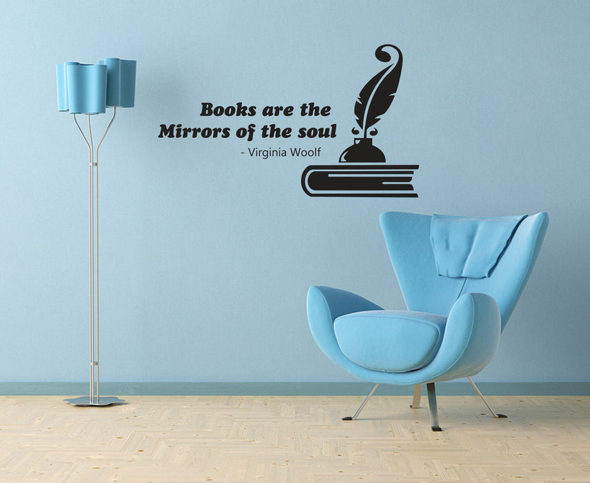 "Boooks Are The Mirrors Of The Soul" Wall Sticker - WoodenTwist