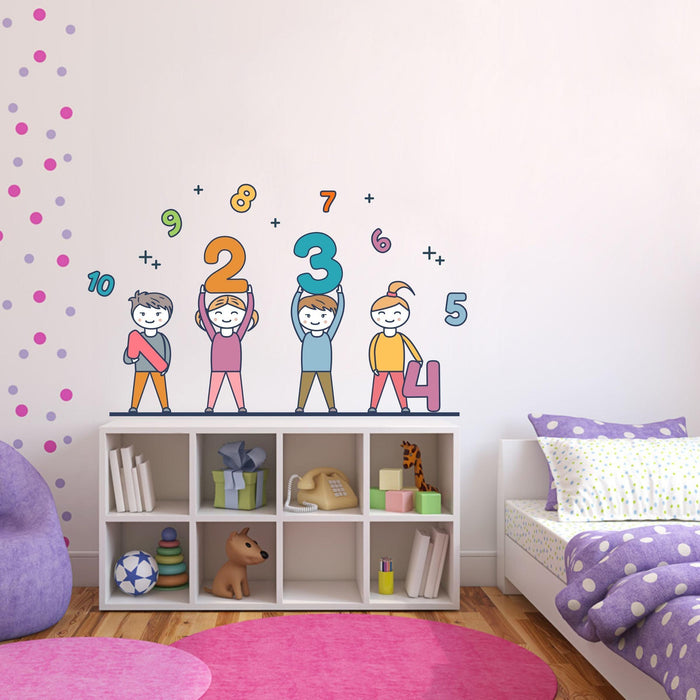 Children Counting Wall Sticker for Living Room - WoodenTwist