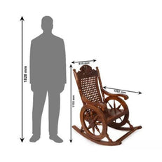 Premium Solid Sheesham Wood Grandpa Rocking Chair - WoodenTwist