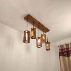 Casa Brown 5 Series Hanging Lamp - WoodenTwist