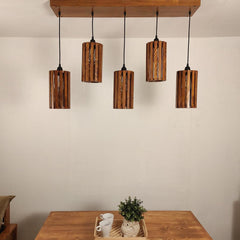 Casa Brown 5 Series Hanging Lamp - WoodenTwist