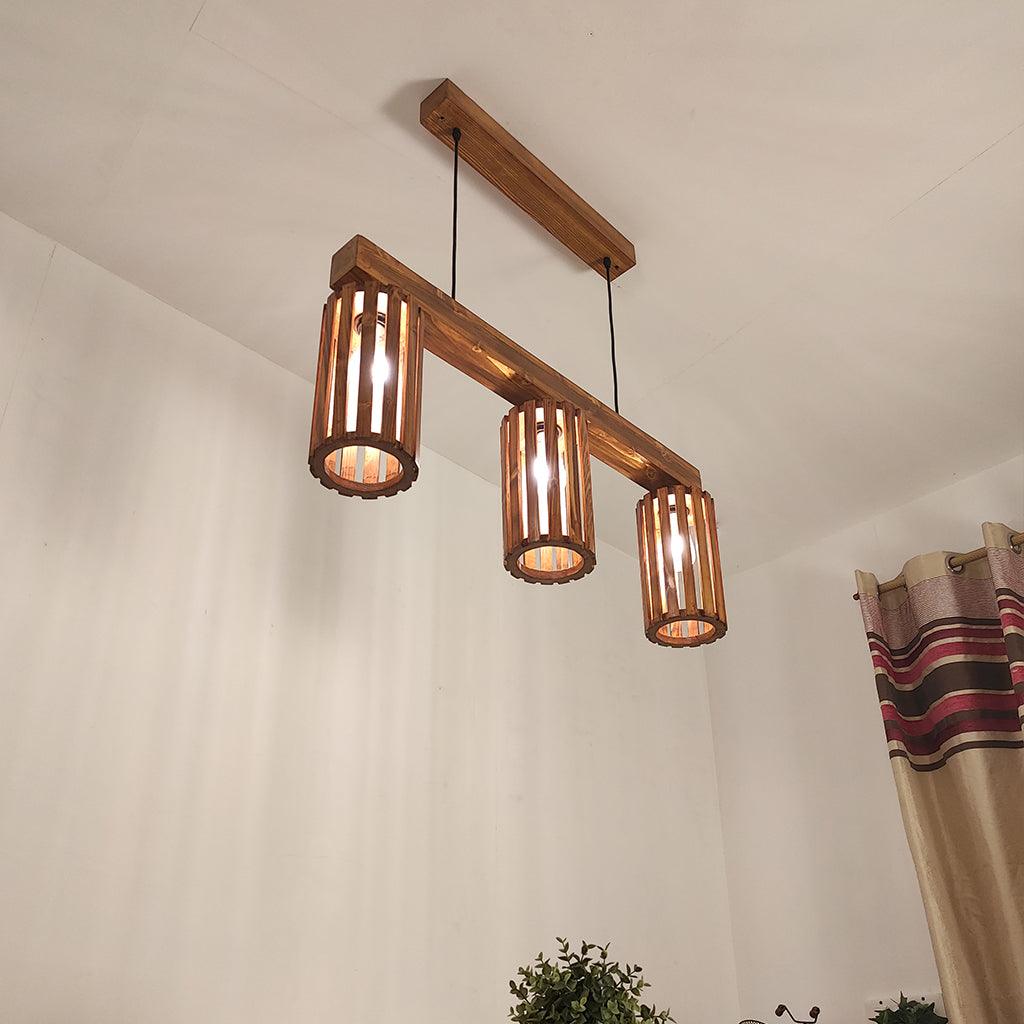 Casa Brown 3 Series Hanging Lamp - WoodenTwist