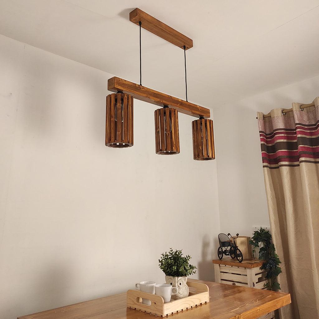 Casa Brown 3 Series Hanging Lamp - WoodenTwist