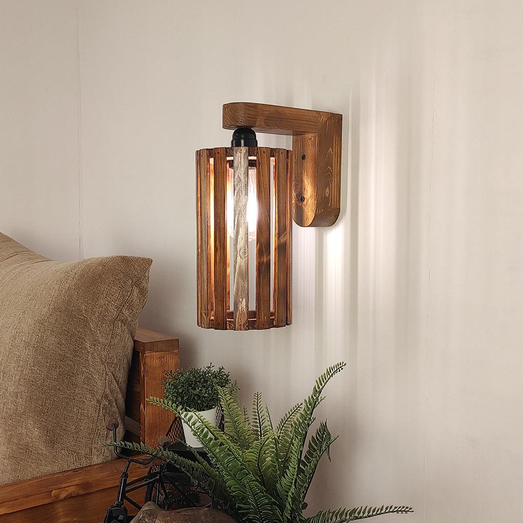 Casa Brown Wooden Wall Light - WoodenTwist