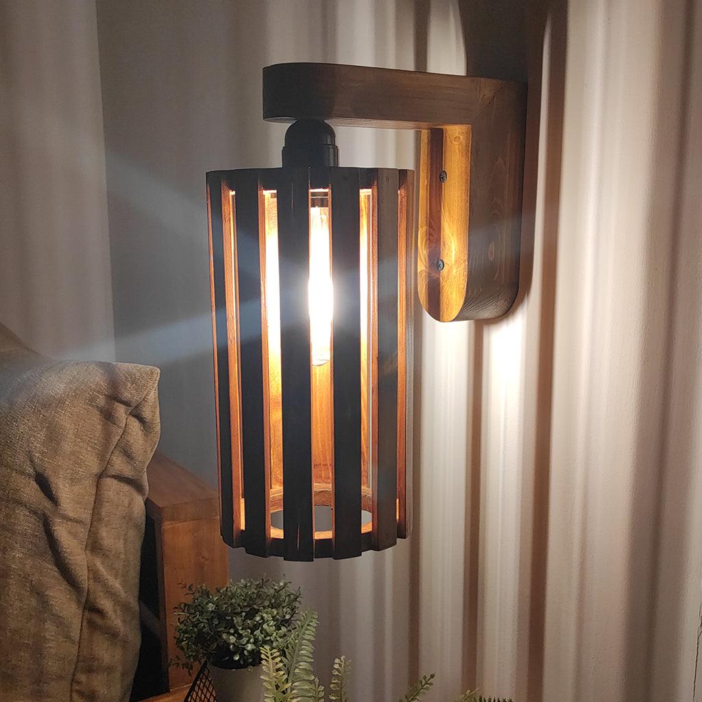 Casa Brown Wooden Wall Light - WoodenTwist