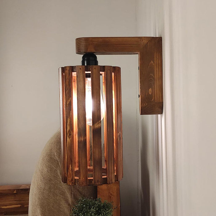 Casa Brown Wooden Wall Light - WoodenTwist